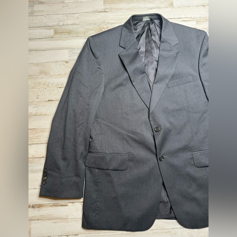 Jos. A. Bank Mens Charcoal Gray Wool Classic Fit Sport Coat Blazer Jacket 42R - Picture 3 of 11